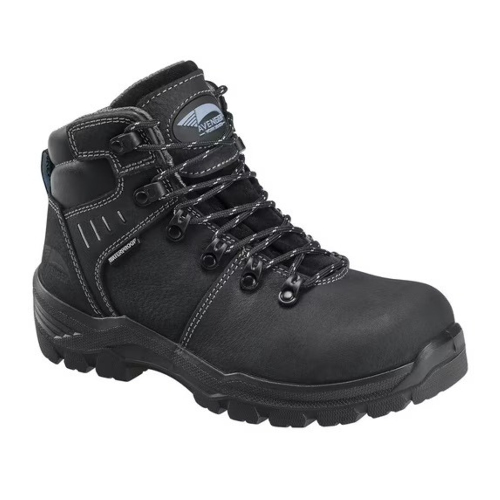 Avenger Safety Footwear A7450 Composite Toe 6" Waterproof Boot Women's‎ 6W Black